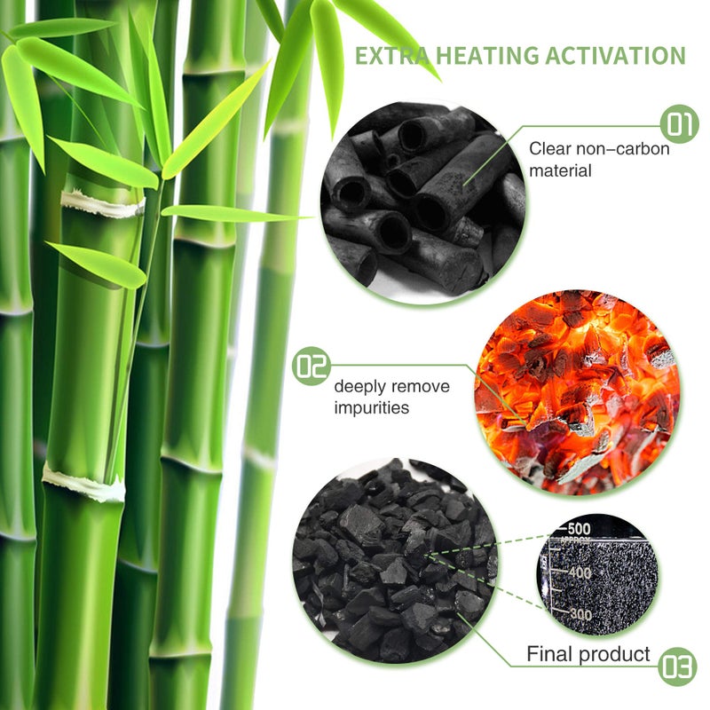 Vitscan 16 Pack Bamboo Charcoal Air Purifying Bag, Activated Charcoal Bags Odor Absorber, Moisture Absorber, Natural Car Air Freshener, Shoe Deodorizer, Odor Eliminators For Home, Pet, Closet (16x50g) - Image 3